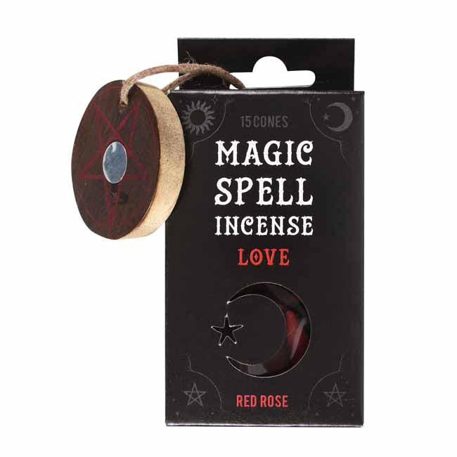 MAGIC SPELL "LOVE" RED ROSES INCENSE CONES - The Luciferian Apotheca