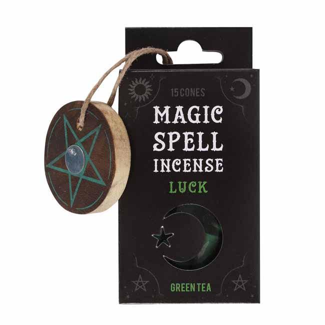 MAGIC SPELL "LUCK" GREEN TEA INCENSE CONES - The Luciferian Apotheca