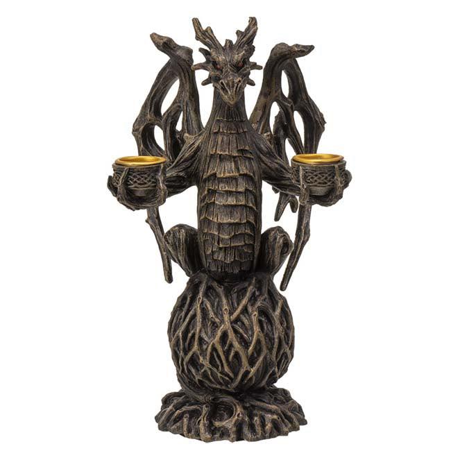 Old Leshy Forest Dragon Candle Holder