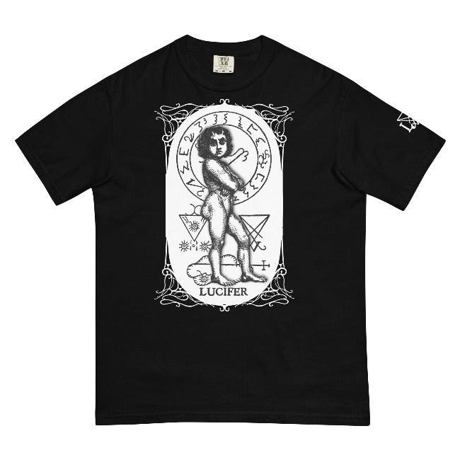 Demonic Spirit LUCIFER unisex garment-dyed heavyweight t-shirt - The Luciferian Apotheca 