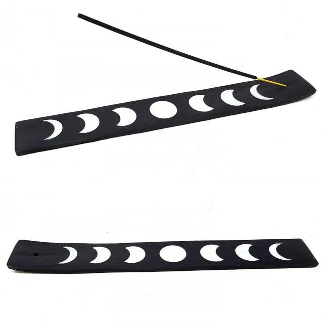 Moon Phase Black Wood Ash Catcher - The Luciferian Apotheca