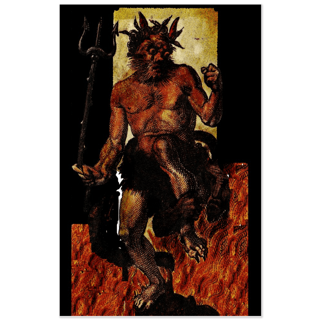 Satan & Fires of Hades Poster - The Luciferian Apotheca