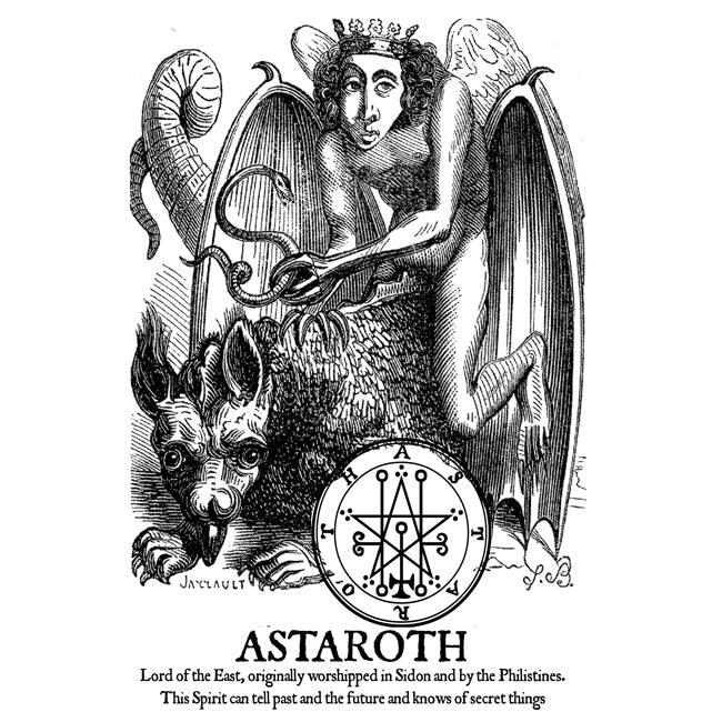 Astaroth Lord of the East Goetia Demon Poster (2 printed pages) - The Luciferian Apotheca
