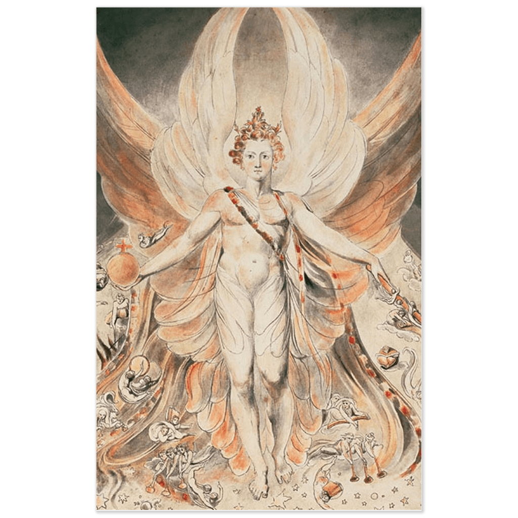 Satan (Lucifer) in his Original Glory by William Blake Poster - The Luciferian Apotheca