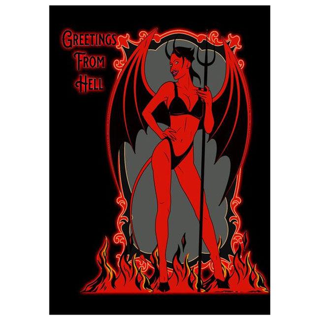 Greeting's From Hell (She-Devil) Card