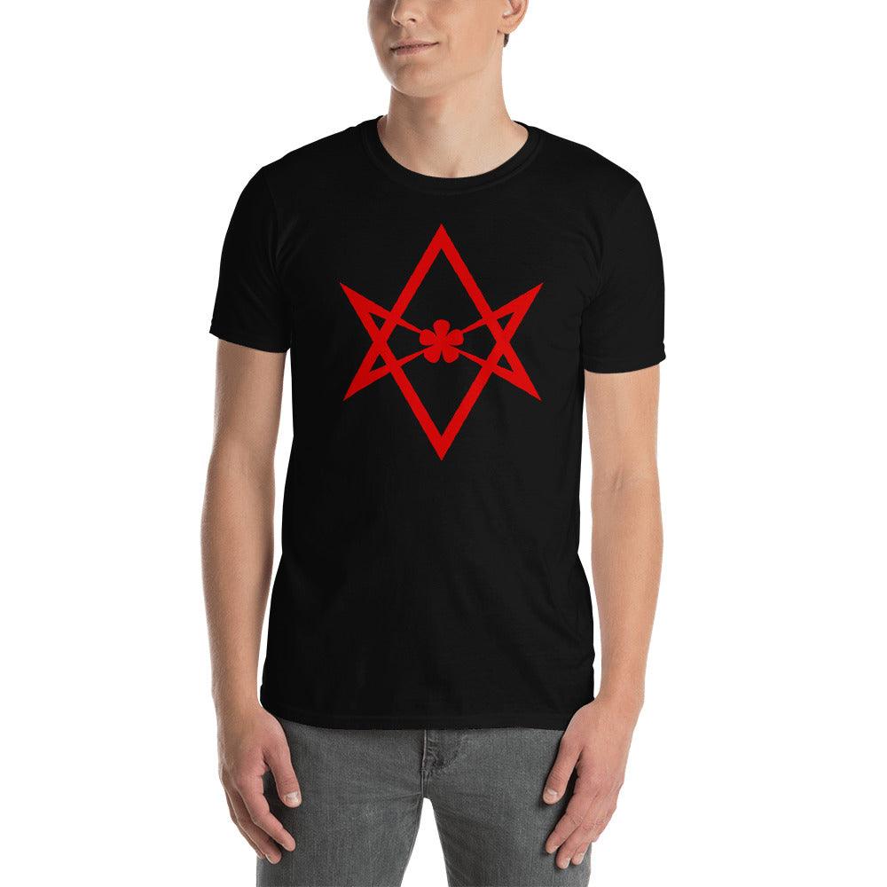 Thelema Unicursal Hexagram Short-Sleeve Unisex T-Shirt - The Luciferian Apotheca