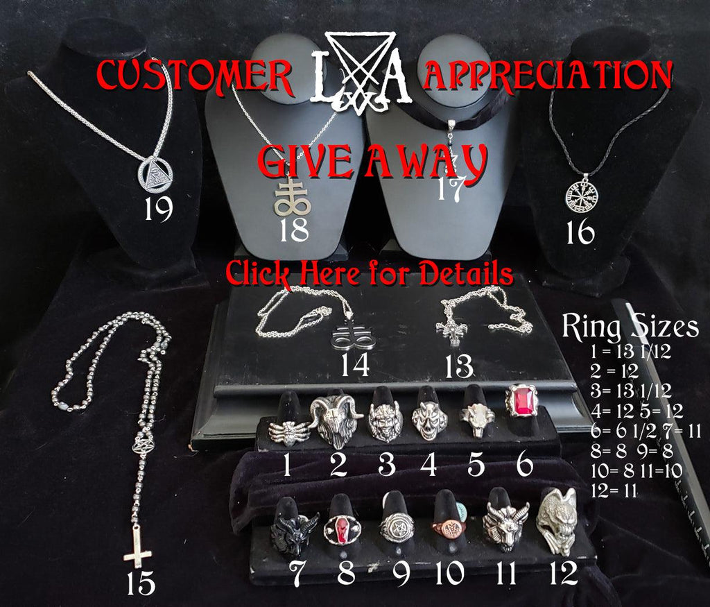 Customer Appreciation 19 Day Give Away !! Aug.12-30th - The Luciferian Apotheca 