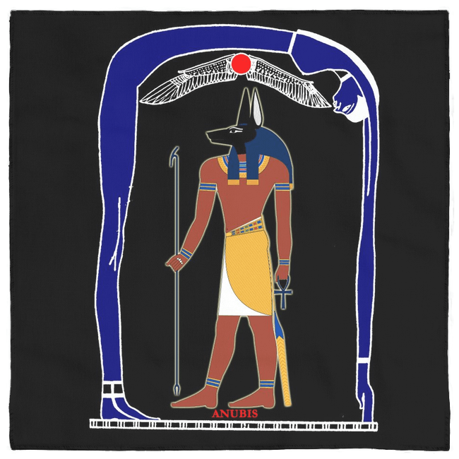 Egyptian Altar Cloth - Anubis God of Funeral Spells - The Luciferian Apotheca 