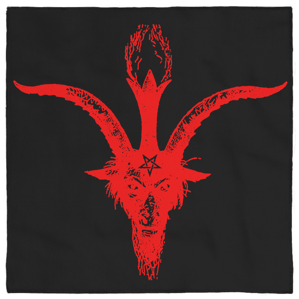 Baphomet Altar Cloth - Sabbatic Goat Inverted Pentagram - The Luciferian Apotheca 