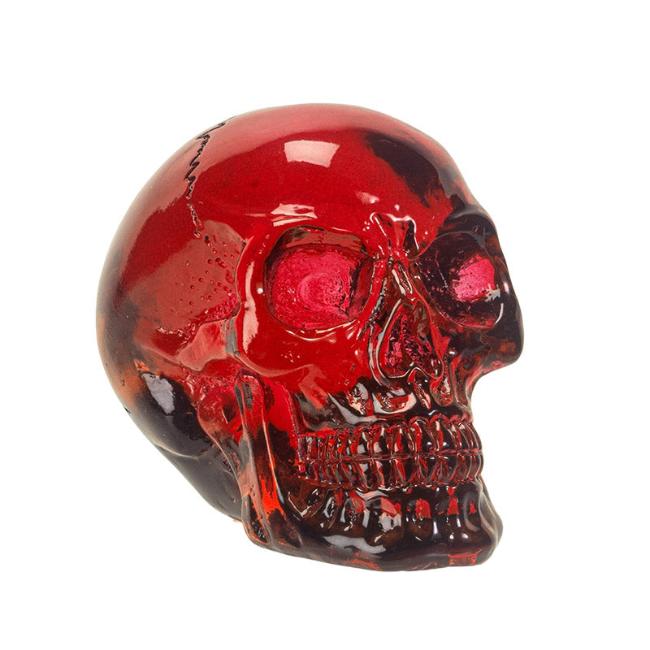 Blood Red Translucent Skull | Gothic Decor & Occult Collectible