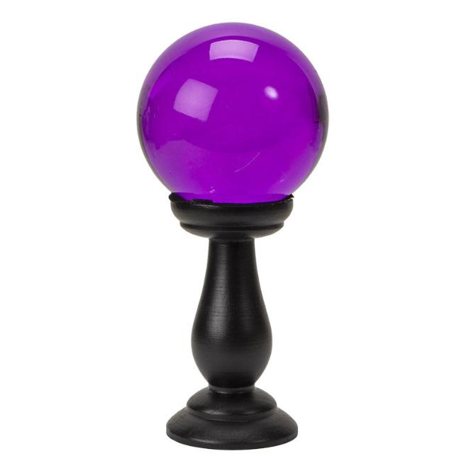 SMALL PURPLE CRYSTAL BALL ON STAND C/12