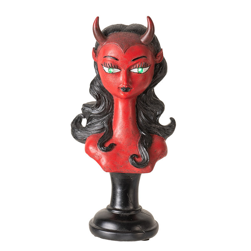 LADY DEVIL BUST W/LED LIGHT
