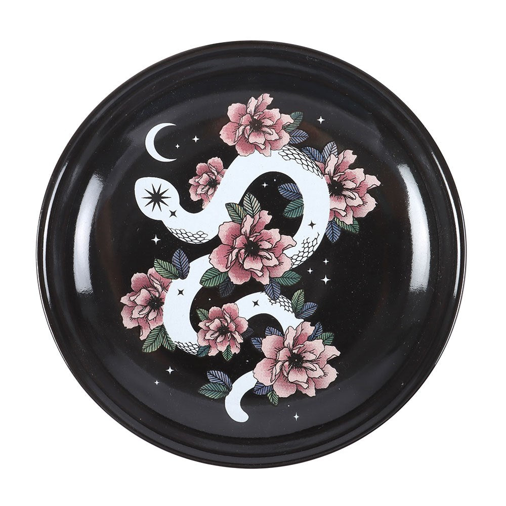 SERPENTINE FLORAL SNAKE OFFERING BOWL & TRINKET DISH