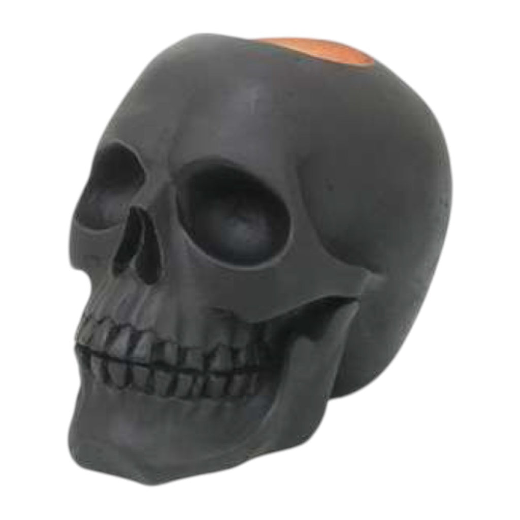 Black Skull Votive Candle Holder