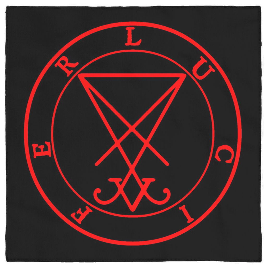 Luciferian Altar Cloth - Sigil of Lucifer Red - The Luciferian Apotheca 