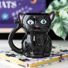 Cute and Creepy Gothic Black Cat Halloween Mug – The Luciferian