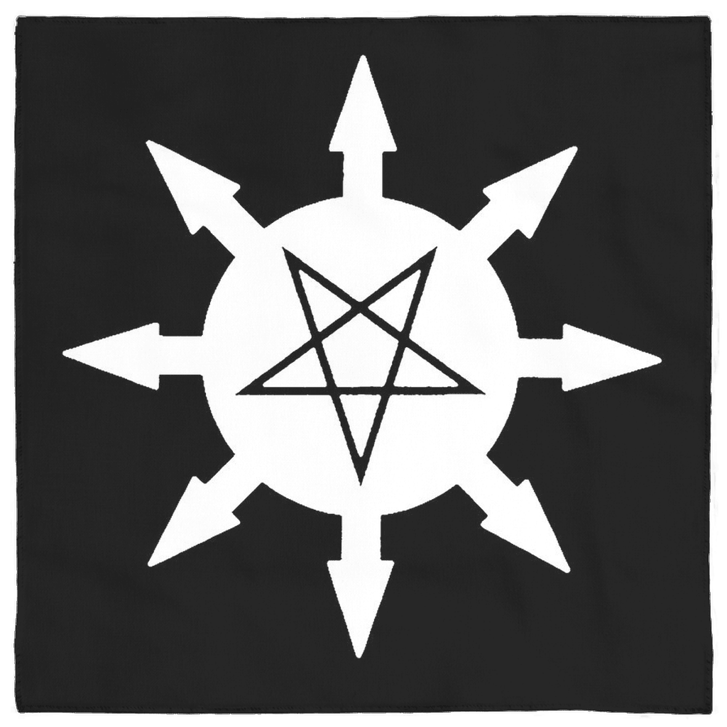 Luciferian Altar Cloth Algol Chaos Star Inverted Pentagram - The Luciferian Apotheca 