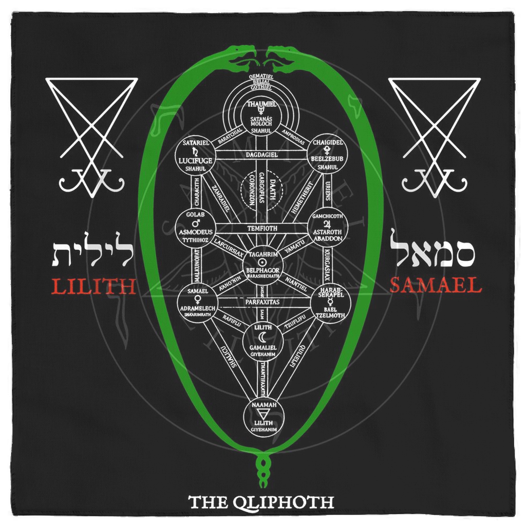 Demon Altar Cloth - Serpent Green Qliphoth Sitra Ahra