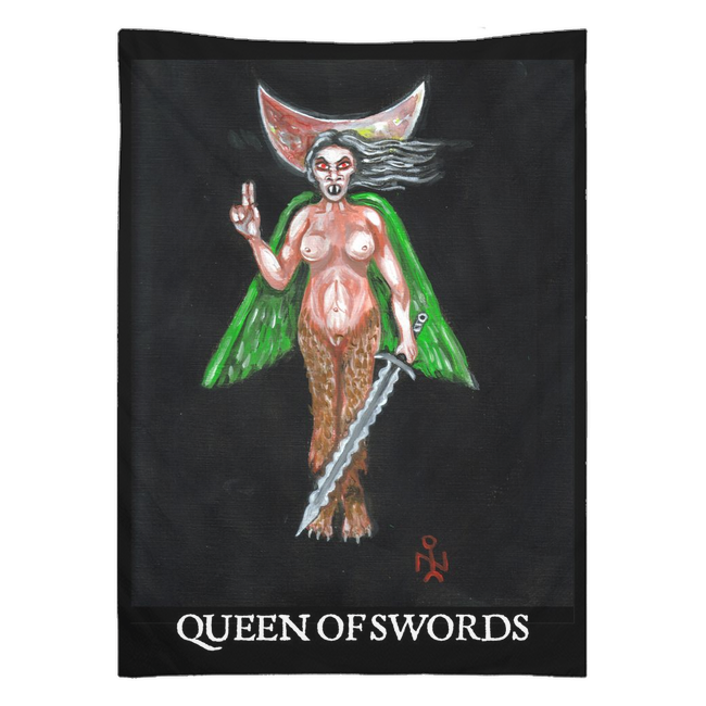 Queen of Swords LILITH Luciferian Tarot Tapestries