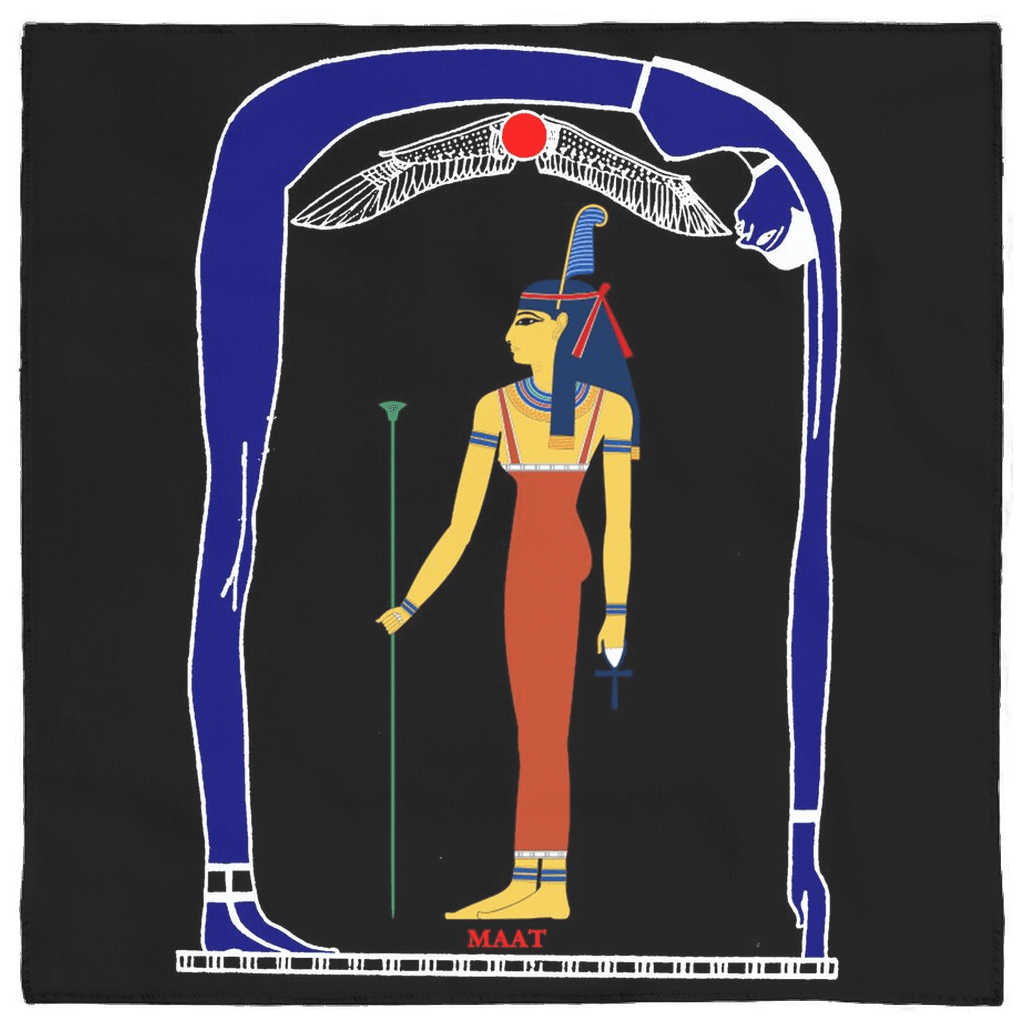 Egyptian Altar Cloth - Maat Egyptian Goddess of Truth and Justice - The Luciferian Apotheca 