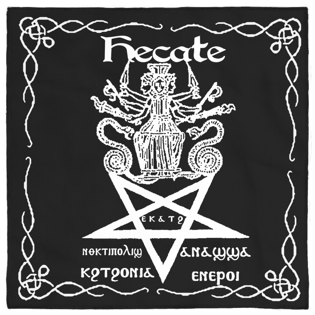 Witchcraft Altar Cloth - Hecate Dark Goddess of Witchcraft - The Luciferian Apotheca 