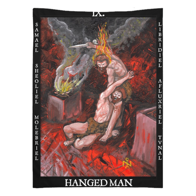 Hanged Man CAIN Luciferian Tarot Tapestries