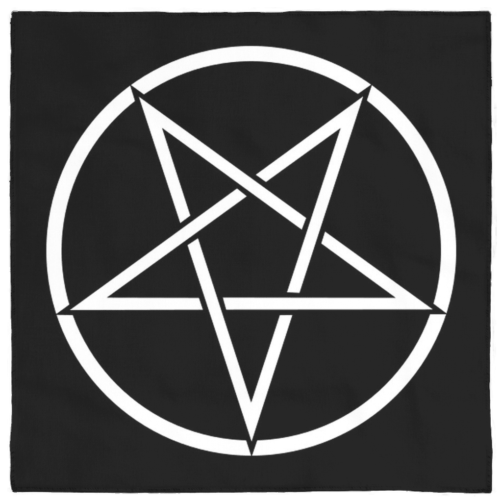 Witchcraft Altar Cloth - Inverted Pentagram - The Luciferian Apotheca 