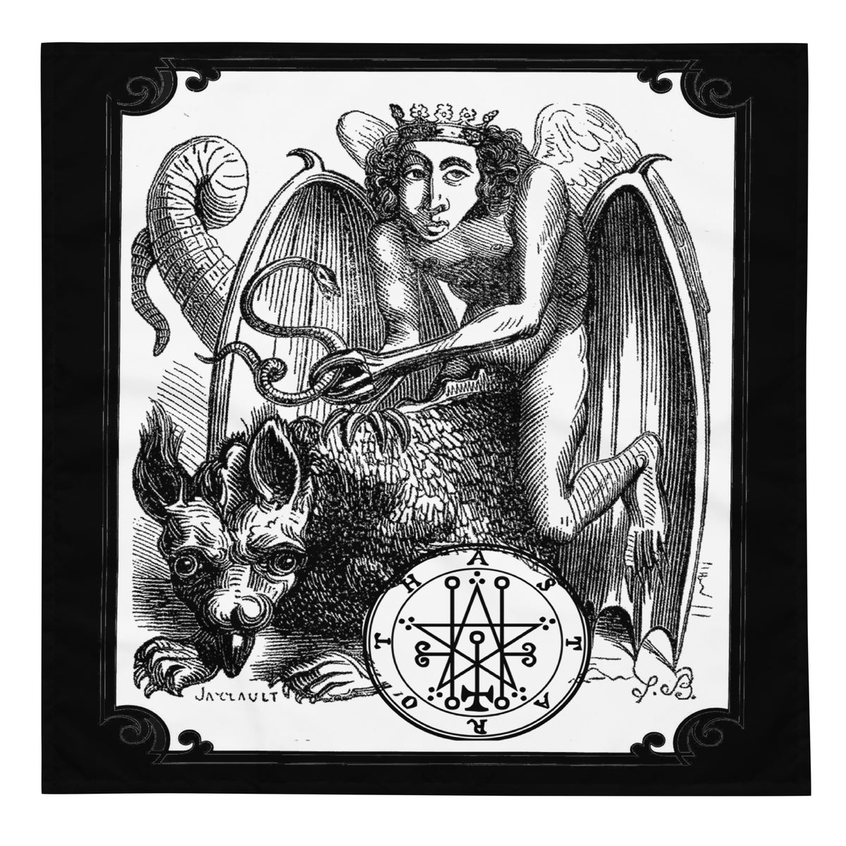 Demon Atlar Demon Altar Cloth - Astaroth, Duke of Hell Goetia – The Luciferian Apotheca