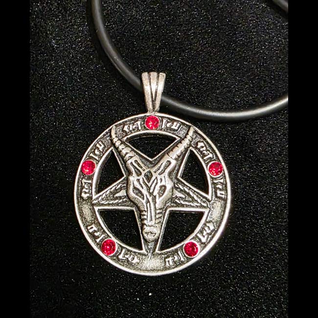 Baphometic Oath Red Stone Pendant