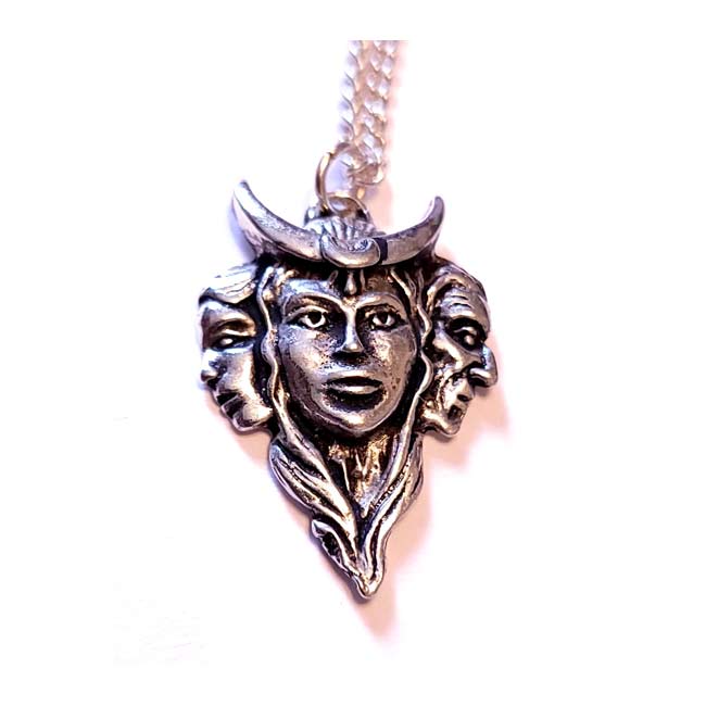 Hecate Triple Goddess Moon Pendant