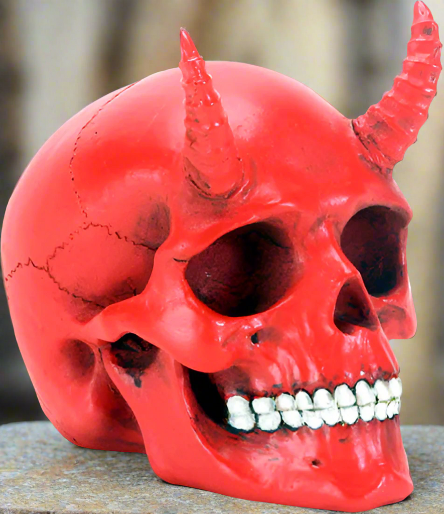 Hellfire Devil Skull for Home and Altar