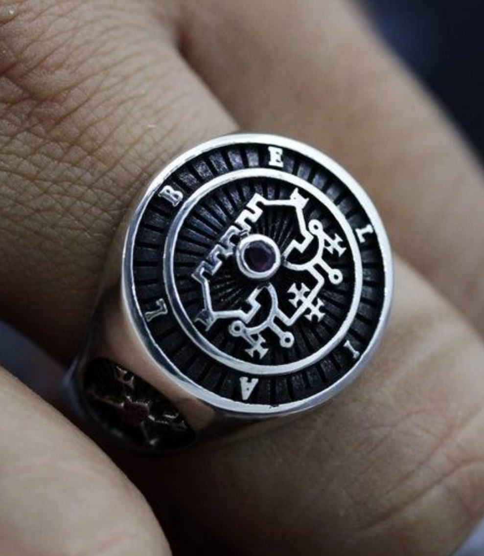 Belial & Bael Sigil Ring | 925 Sterling Silver | Goetic Demon Jewelry ...