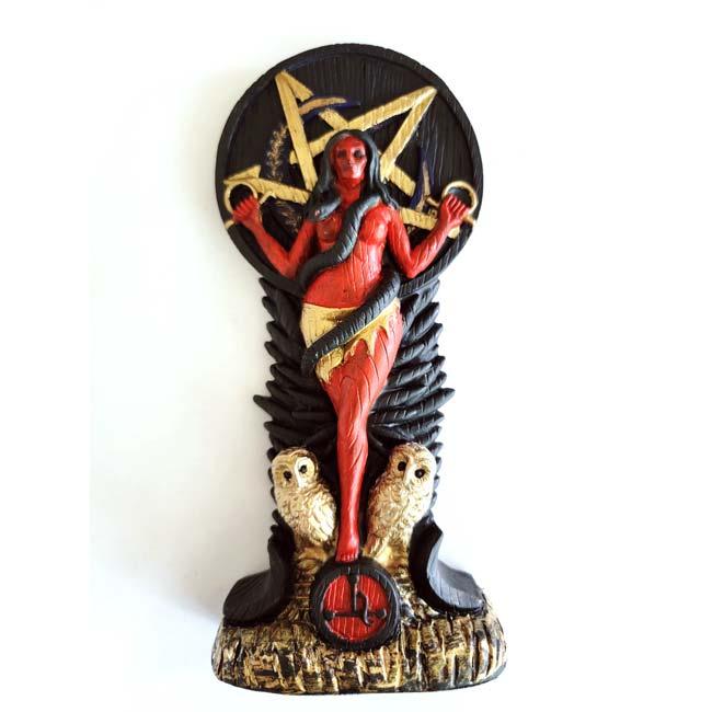 Lilith Goddess of Night & Demons Hand Painted Statue - Luciferian Apotheca