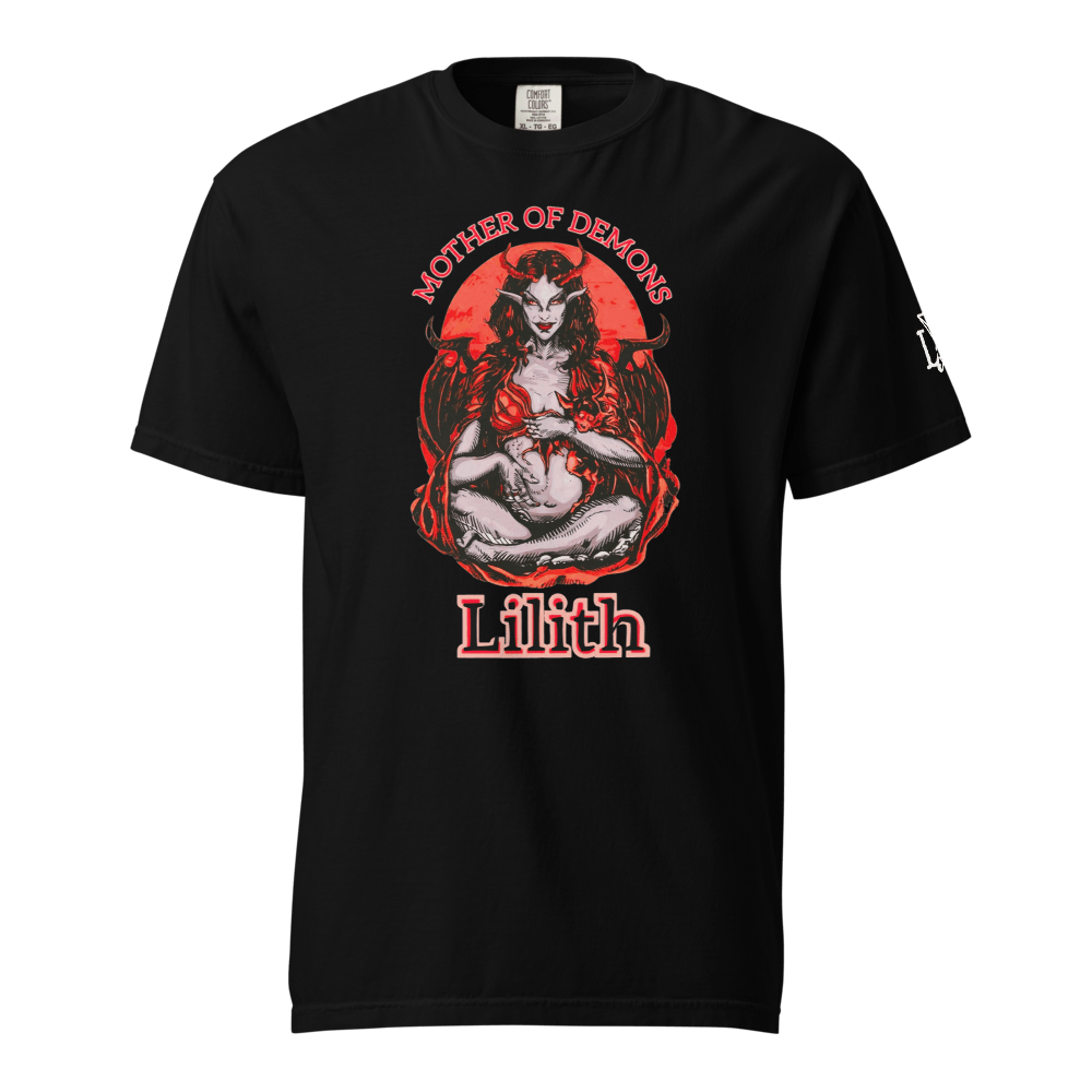 Lilith Mother of Demons Unisex garment-dyed heavyweight t-shirt - The Luciferian Apotheca 
