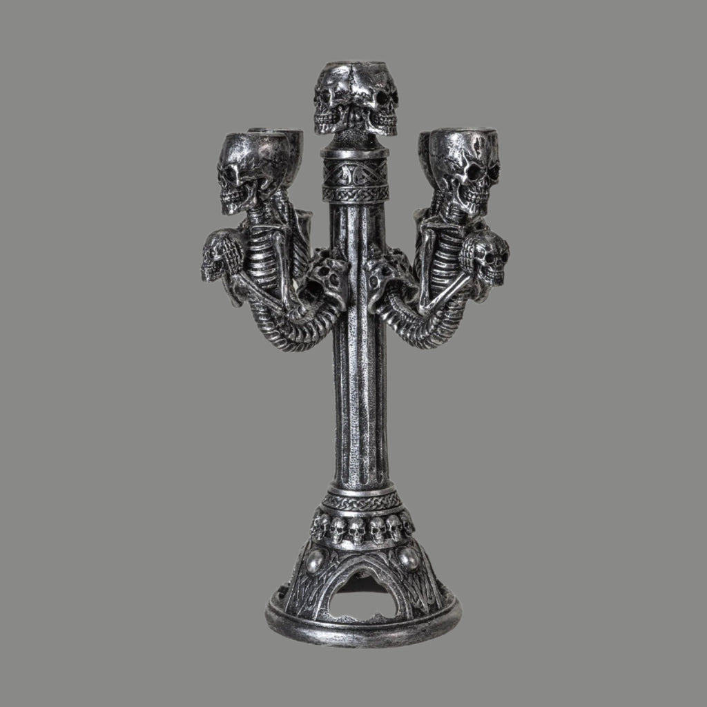 Skull Gothic Candle Holder