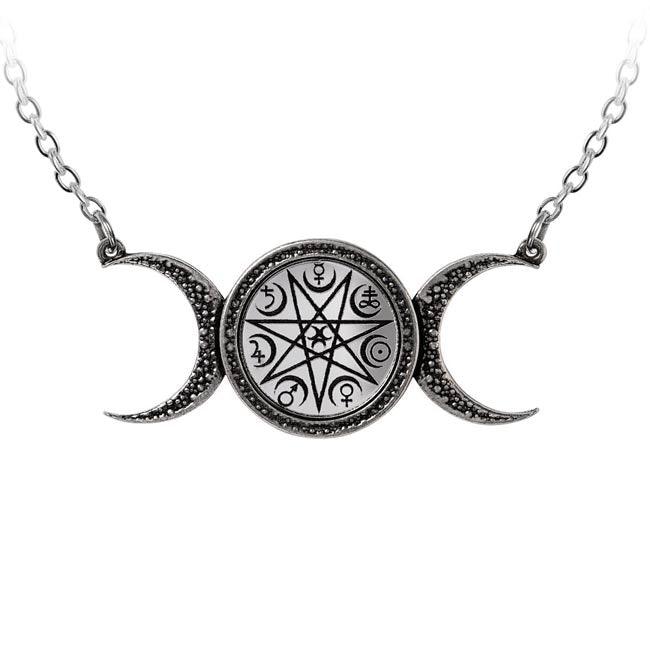 The Heptagram Magical Phase Necklace - The Luciferian Apotheca 
