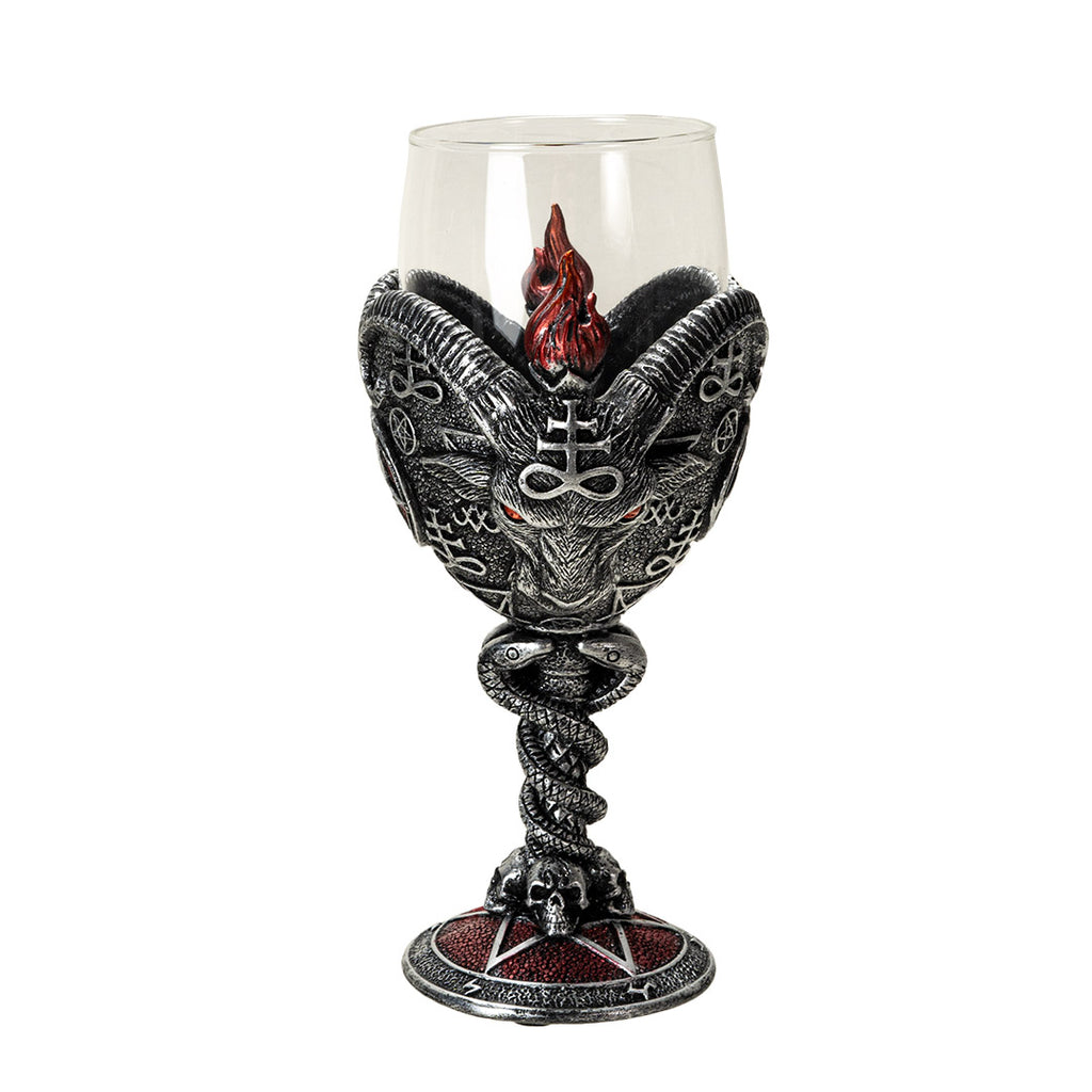 Lucifer Sigil adorned Chalice of Baphomet and Satanic Spirit