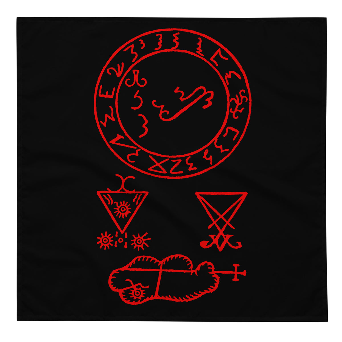 Luciferian Altar Cloth - Sigil of Lucifer in Red – The Luciferian Apotheca