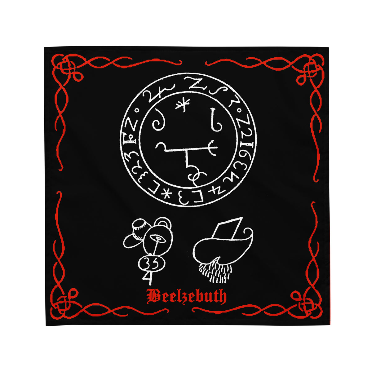 Demon Atlar Demon Altar Cloth - Sigil of Beelzebub from Grimorium Verum – The ...