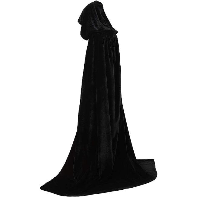 Quality Reversible Black & Red Velvet and Satin Cloak - The Luciferian Apotheca 