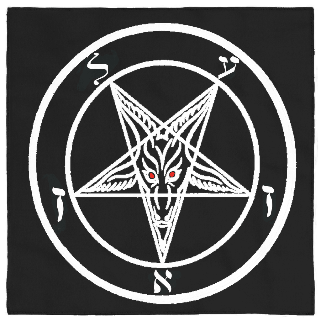 Demon Altar Cloth - Azazel Baphomet Sigil - The Luciferian Apotheca 