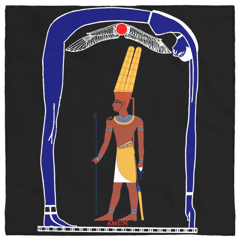 Egyptian Altar Cloth - Amon-Ra Ruling Deity of Winds and Sun - The Luciferian Apotheca 