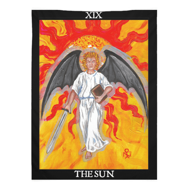 The Sun Lucifer (Satan) Luciferian Tarot Tapestries - The Luciferian Apotheca 