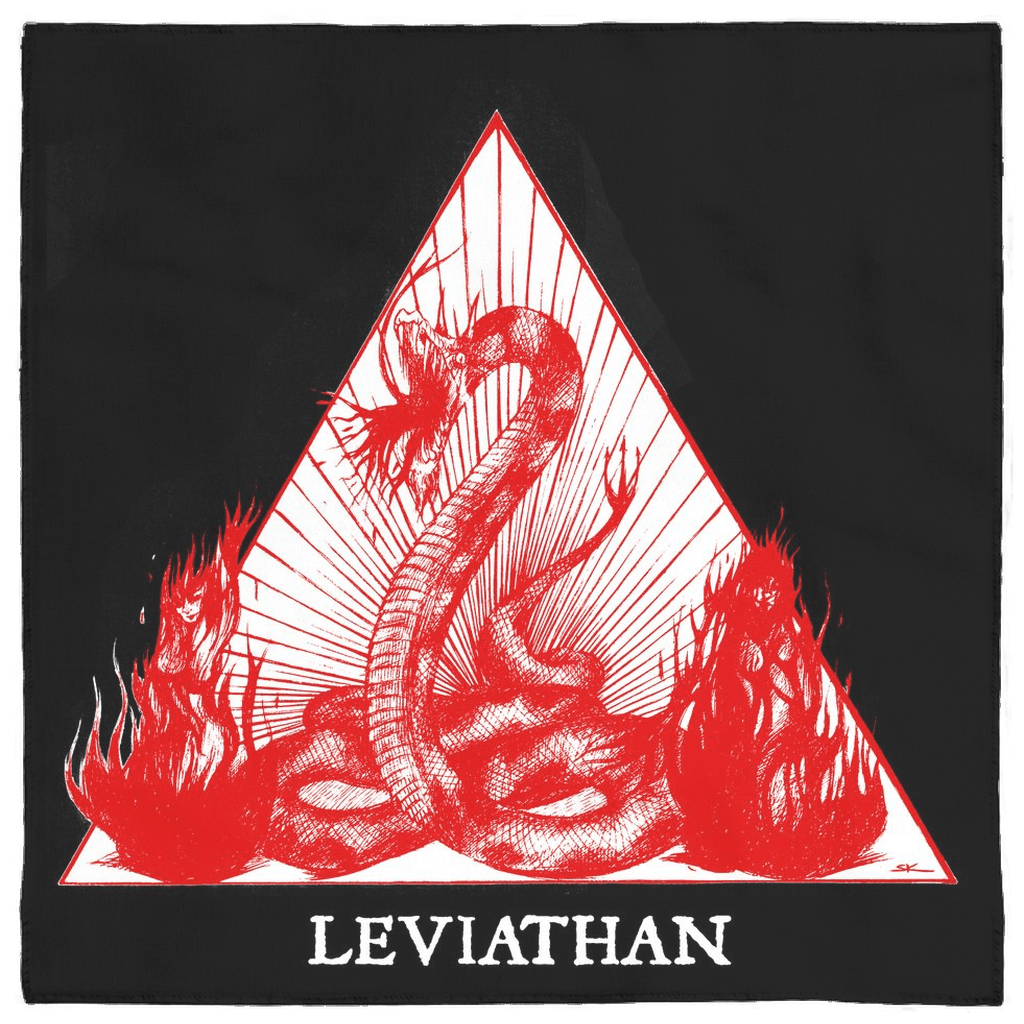Demon Altar Cloth - Leviathan (Dragon of the Two Flames) - The Luciferian Apotheca 