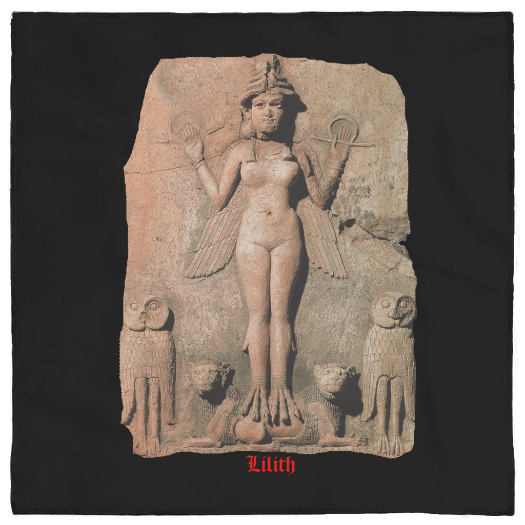 Babylonian Altar Cloth - Lilith Goddess of Night Sumerian - The Luciferian Apotheca 