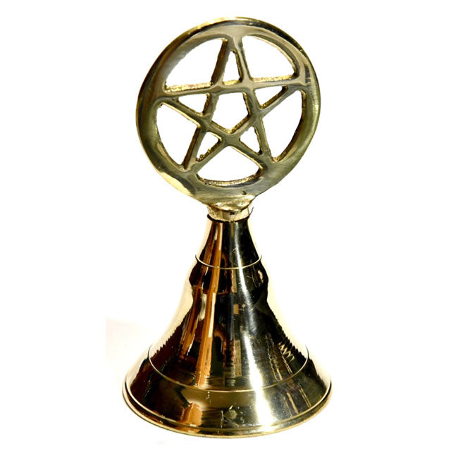 Pentagram Brass Altar Bell 4" Inch