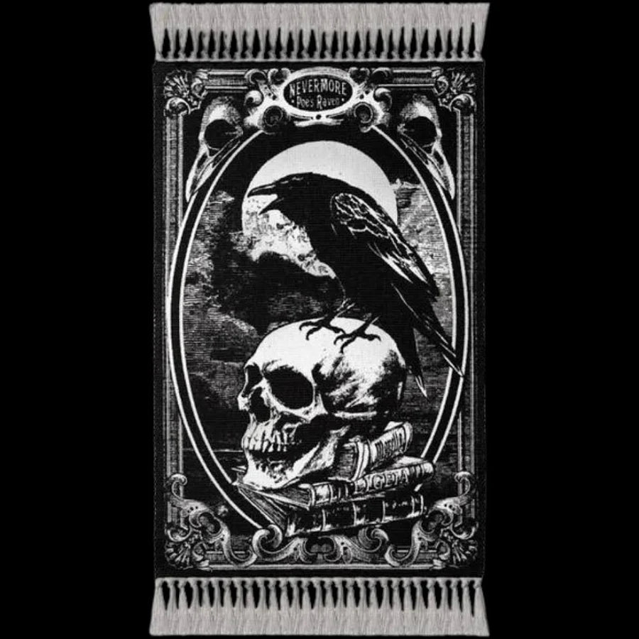 Alchemy Gothic Poe's Black Raven Area Rug 38X20"