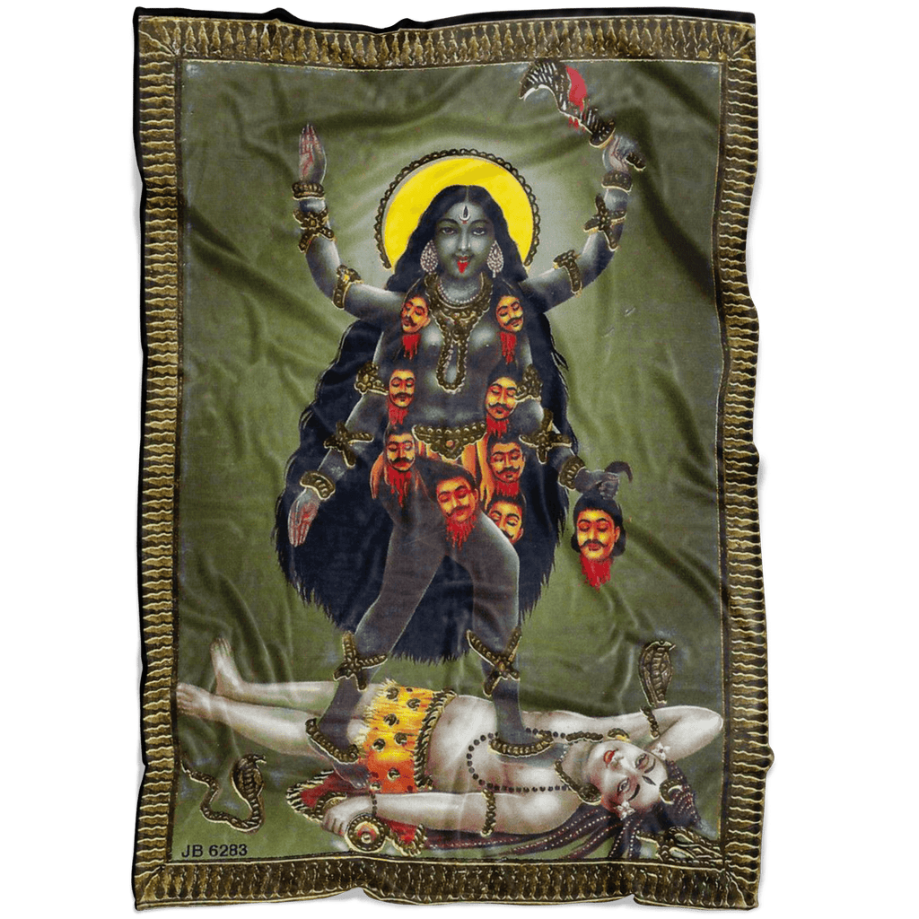 Kali Vampiric Bloodthirsty Tantric Goddess Fleece Blanket