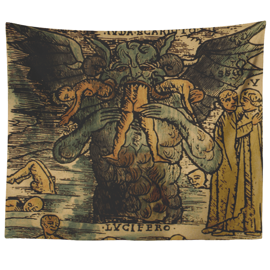 Lucifer Devouring Souls Dante's Inferno Tapestry – The Luciferian Apotheca