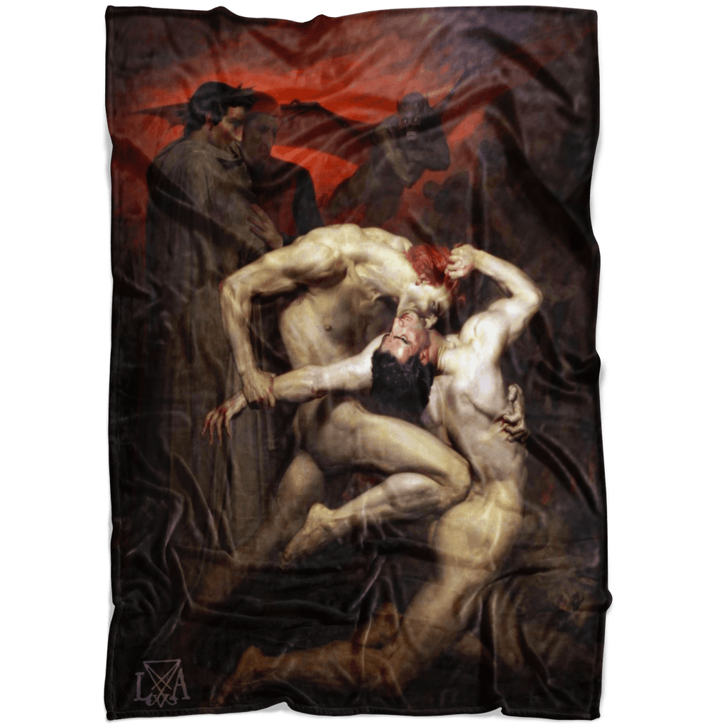 Dante and Virgil (Vampiric feast) Fleece Blanket - The Luciferian Apotheca 